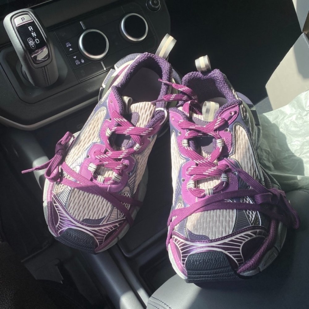 Balenciaga women's purple and grey casual shoes - Picture 3 of 4